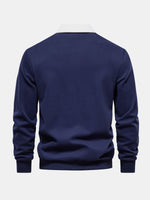 Men's Polo Collar Long Sleeve Sweatshirt Eleven Oasis