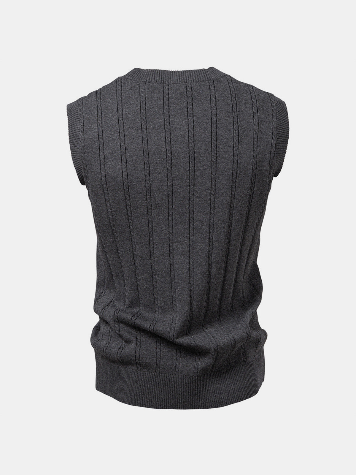 Men's Cable Knit V-Neck Sweater Vest Eleven Oasis