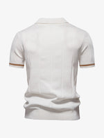Men's Refined Slim Polo Knit Short Sleeve Shirt Eleven Oasis