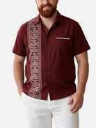 Tall Men's Desert Stripe Fiesta Short Sleeve Shirt Eleven Oasis