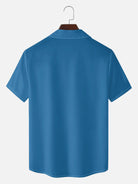 Tall  Men's Retro Clean Panel Short Sleeve Shirt ElevenOasis