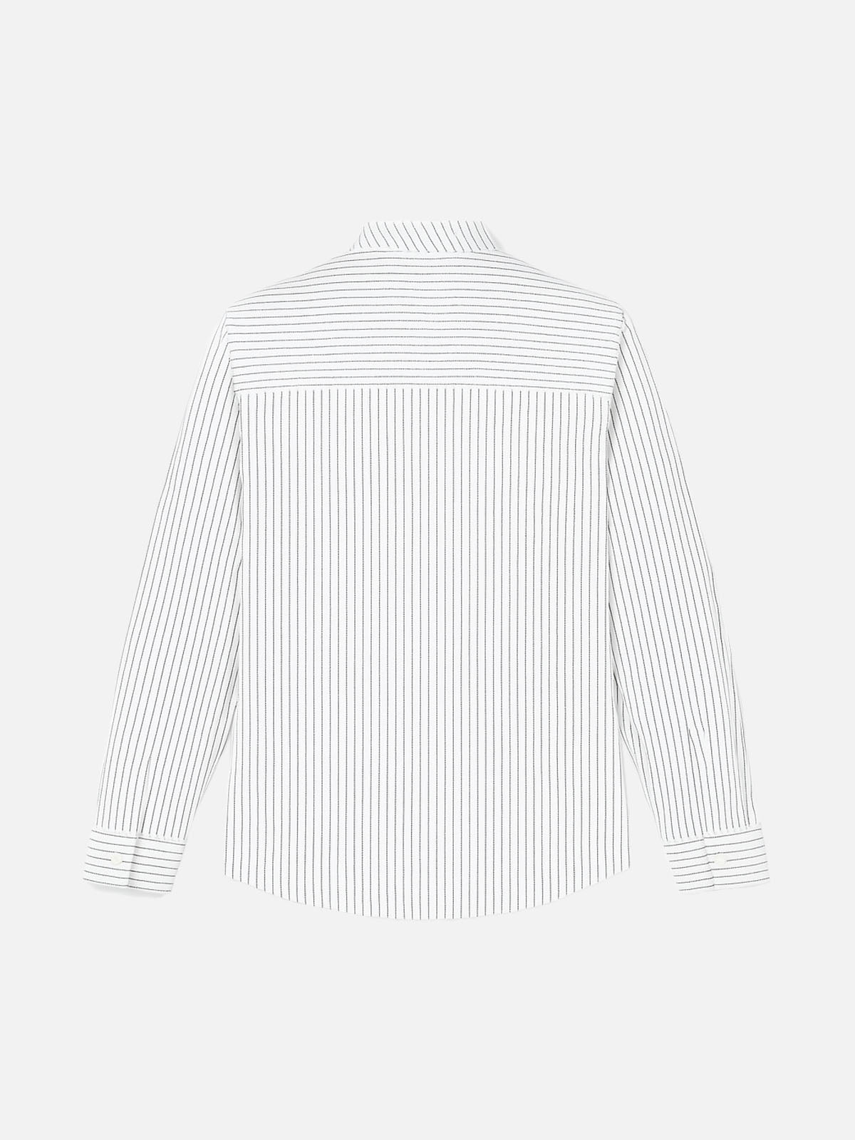 Men's Pinstripe Linen Blend Long Sleeve Shirt ElevenOasis