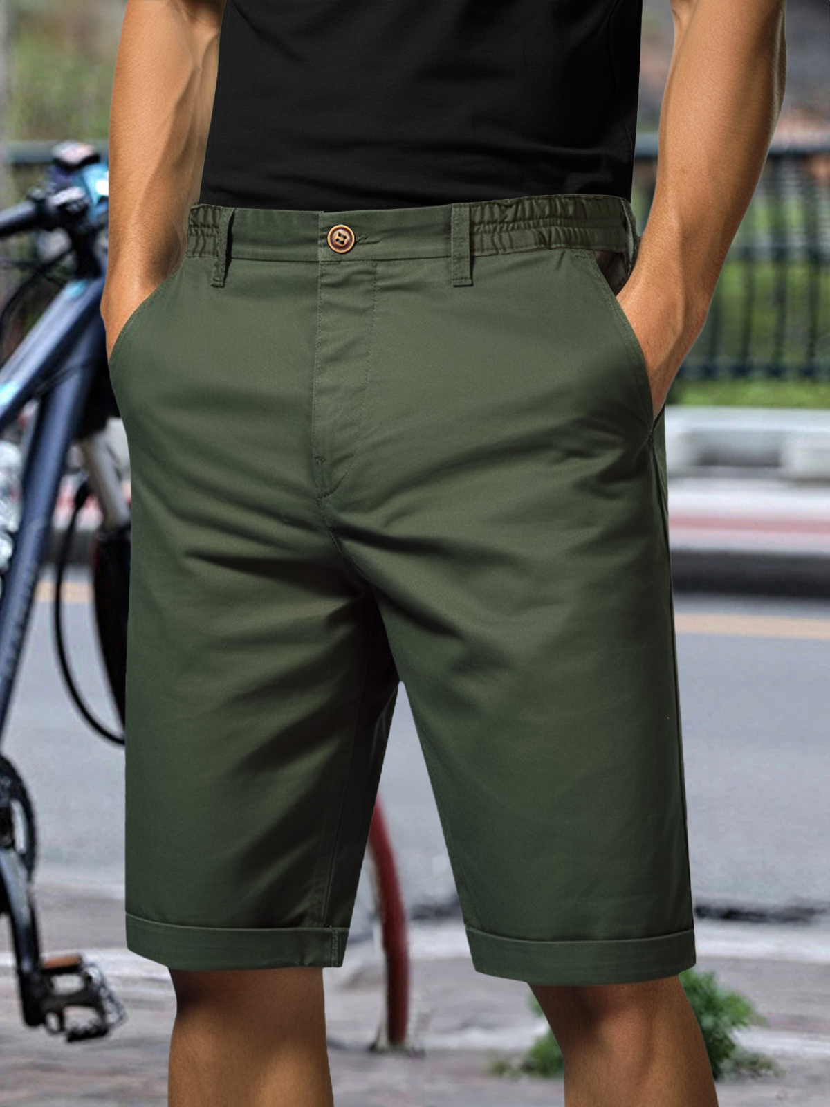 Men's Cotton Casual Daywear Cargo Shorts Pants Eleven Oasis
