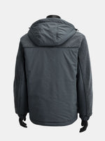 Men's Sherpa-Panel Hooded Puffer Jacket with Chest Pocket Eleven Oasis