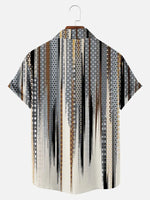 Striped Printing Men's Short Sleeve Casual ShirtMens short sleeve shirts Big and tall Mens shirts Short sleeve shirts for men Mens 4xl shirts Casual short sleeve shirts