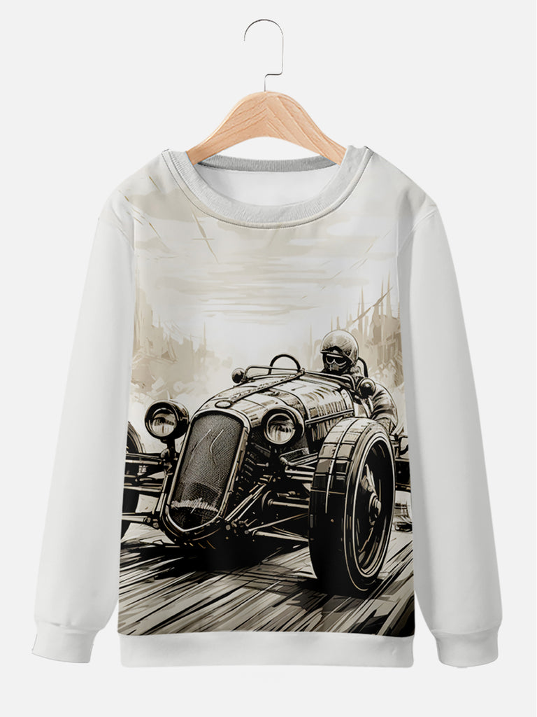 Black and white sketch hand-painted mechanical modified car printing SweatshirtMens short sleeve shirts Big and tall Mens shirts Short sleeve shirts for men Mens 4xl shirts Casual short sleeve shirts
