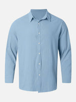 Men's 100% Cotton Button Down Long Sleeve Shirt Eleven Oasis