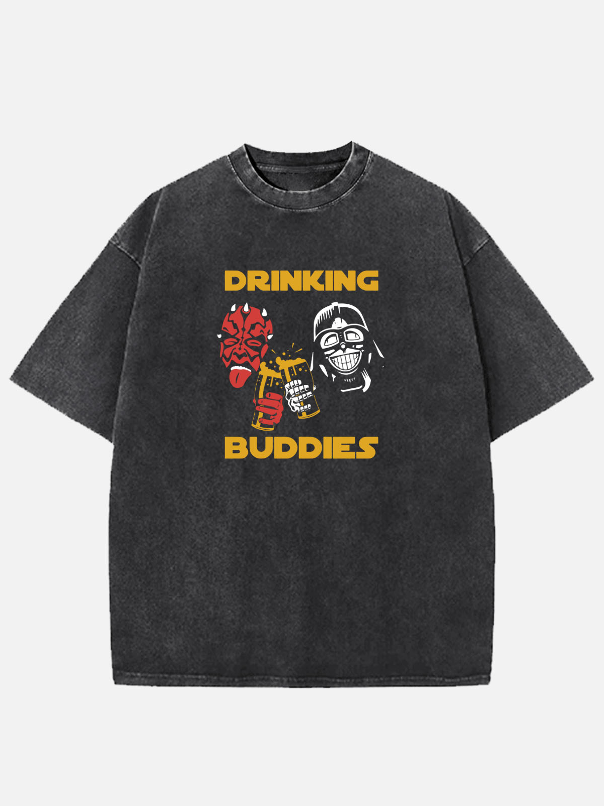 Men’s Science Fiction Cotton Round Neck Short Sleeve T - Shirt Star Wars DRINKING BUDDIES Eleven Oasis