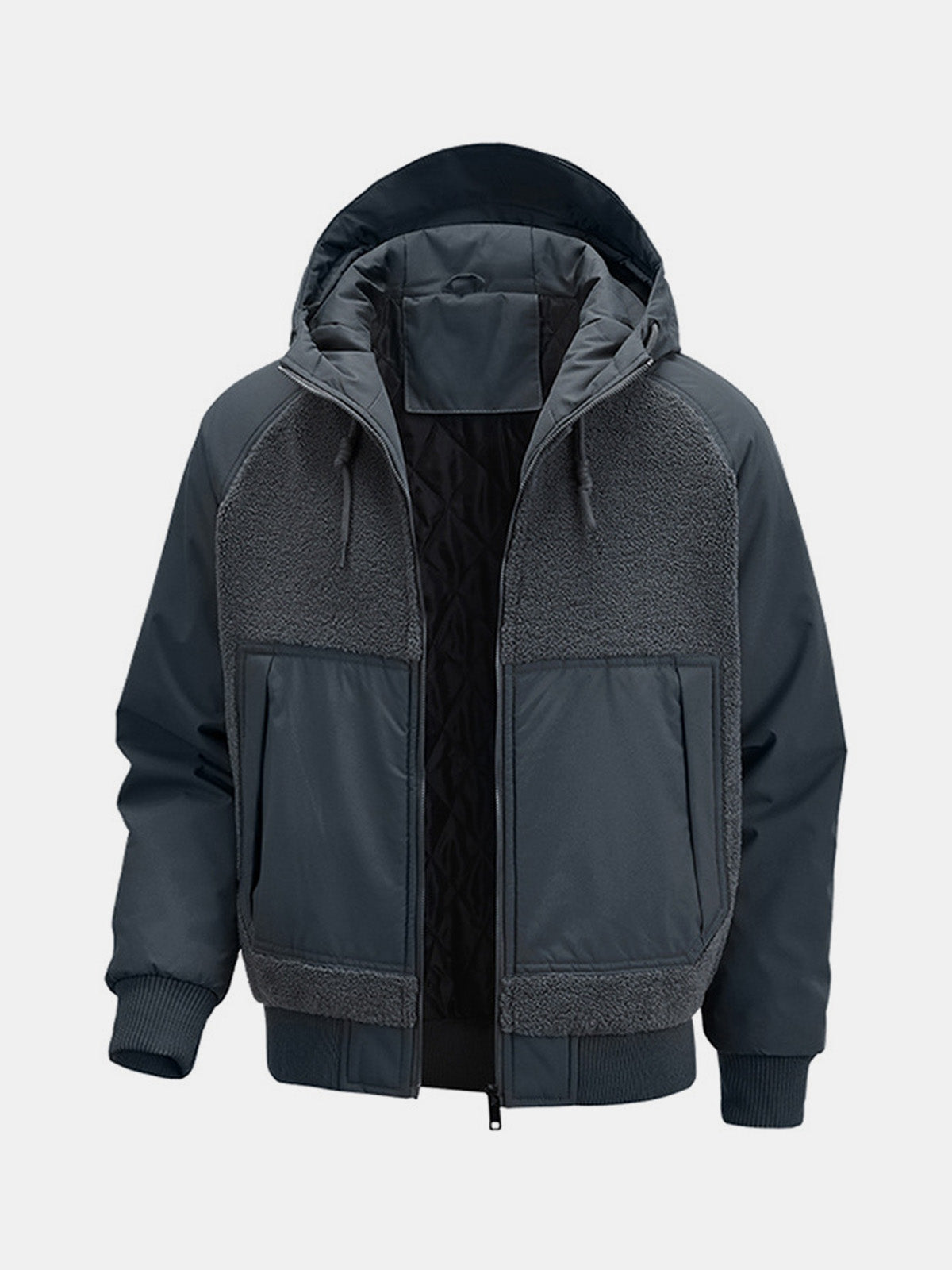 Men's Sherpa-Panel Hooded Puffer Jacket Eleven Oasis