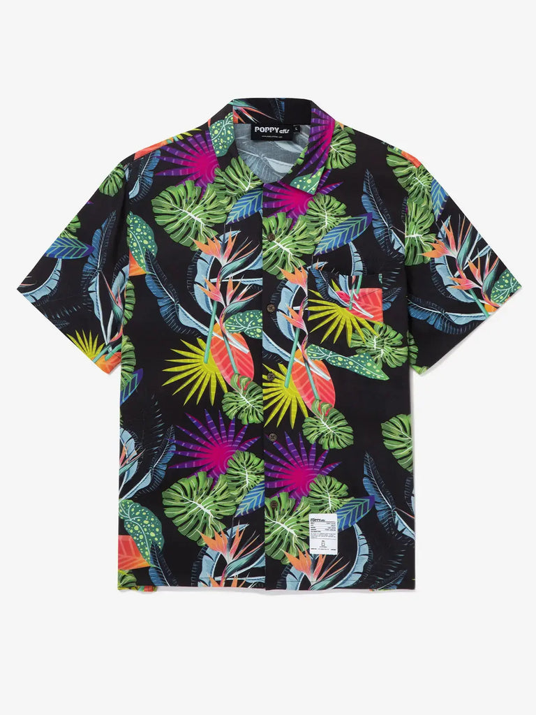 POPPY ATLR Women's Aloha ShirtMens short sleeve shirts Big and tall Mens shirts Short sleeve shirts for men Mens 4xl shirts Casual short sleeve shirts