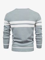 Men's Slim Stripe Knit Sweater Eleven Oasis
