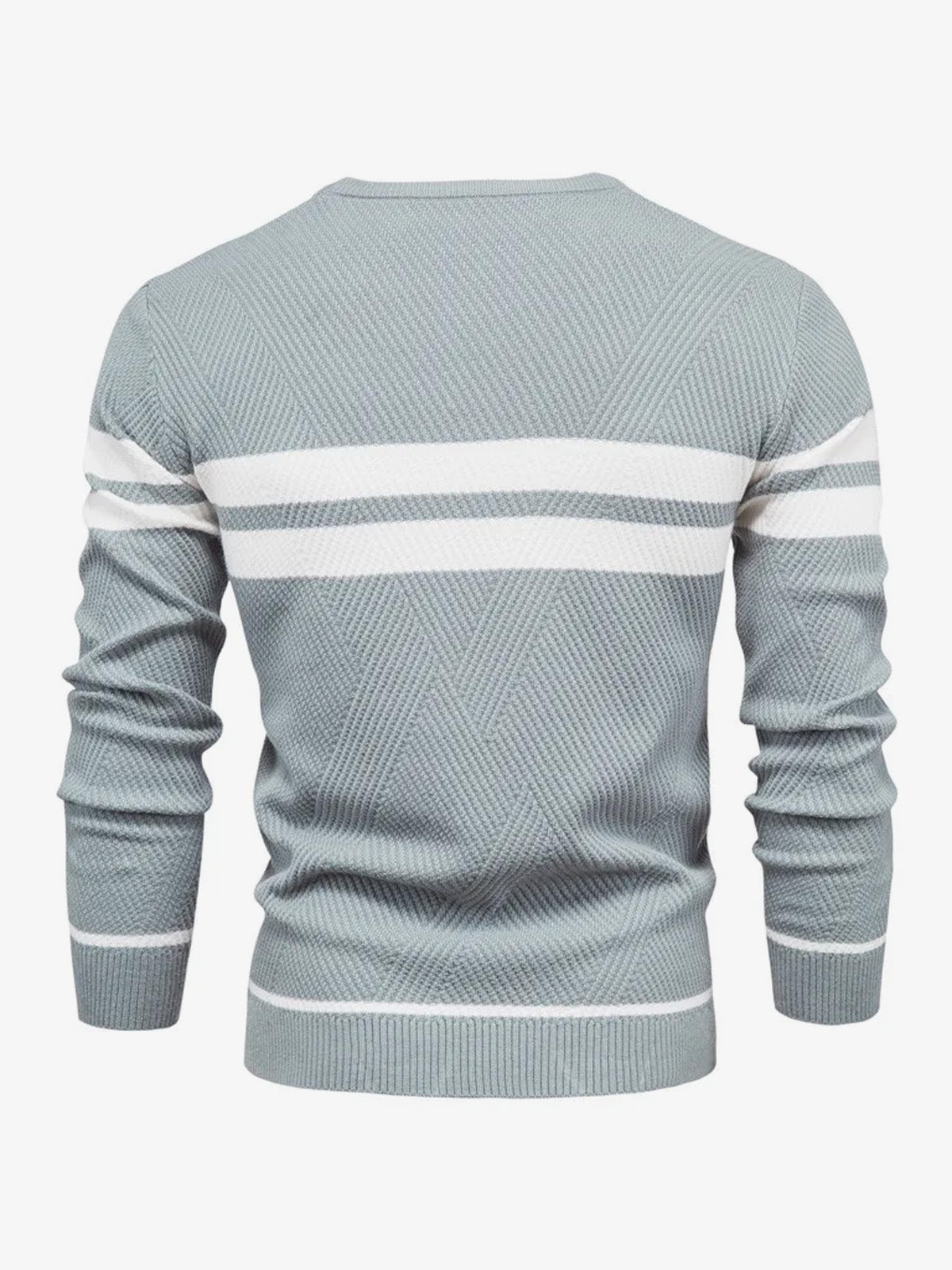 Men's Slim Stripe Knit Sweater Eleven Oasis