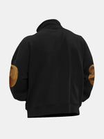 Men's Quarter Zip Elbow Patch Pullover Eleven Oasis