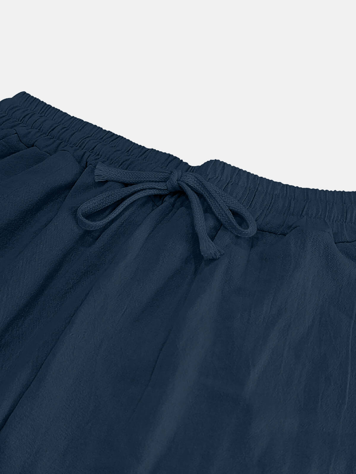 Men’s Solid Color Linen Elastic Waist Wide Leg Pants Vacation Effortless Lounge Wear Eleven Oasis