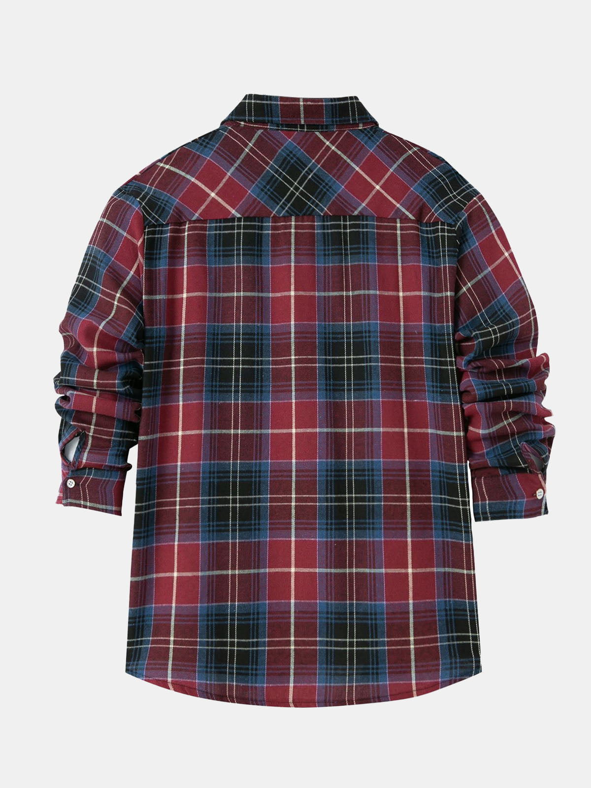Men’s Button-Down Plaid Long Sleeve Shirt Eleven Oasis