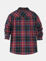 Men’s Button-Down Plaid Long Sleeve Shirt Eleven Oasis