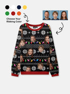 Customizable Face Christmas Lights Ugly Christmas Sweater ElevenOasis