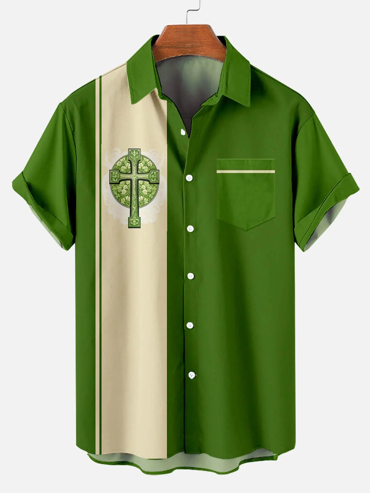 Men’s Celtic Cross Short Sleeve Shirt Eleven Oasis