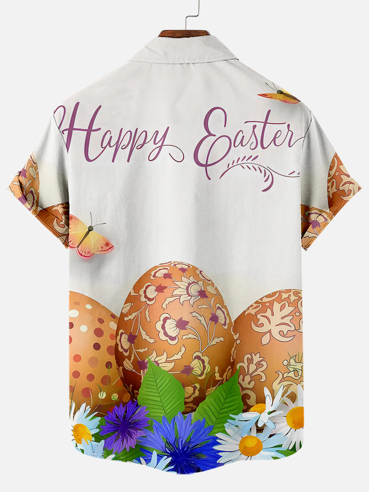 Men's Easter Egg Pattern Short Sleeve Shirt Summer Everest