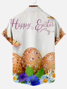 Men's Easter Egg Pattern Short Sleeve Shirt Summer Everest