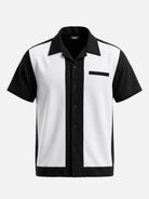 Men's Framed Panel Bowling Short Sleeve Shirt Eleven Oasis