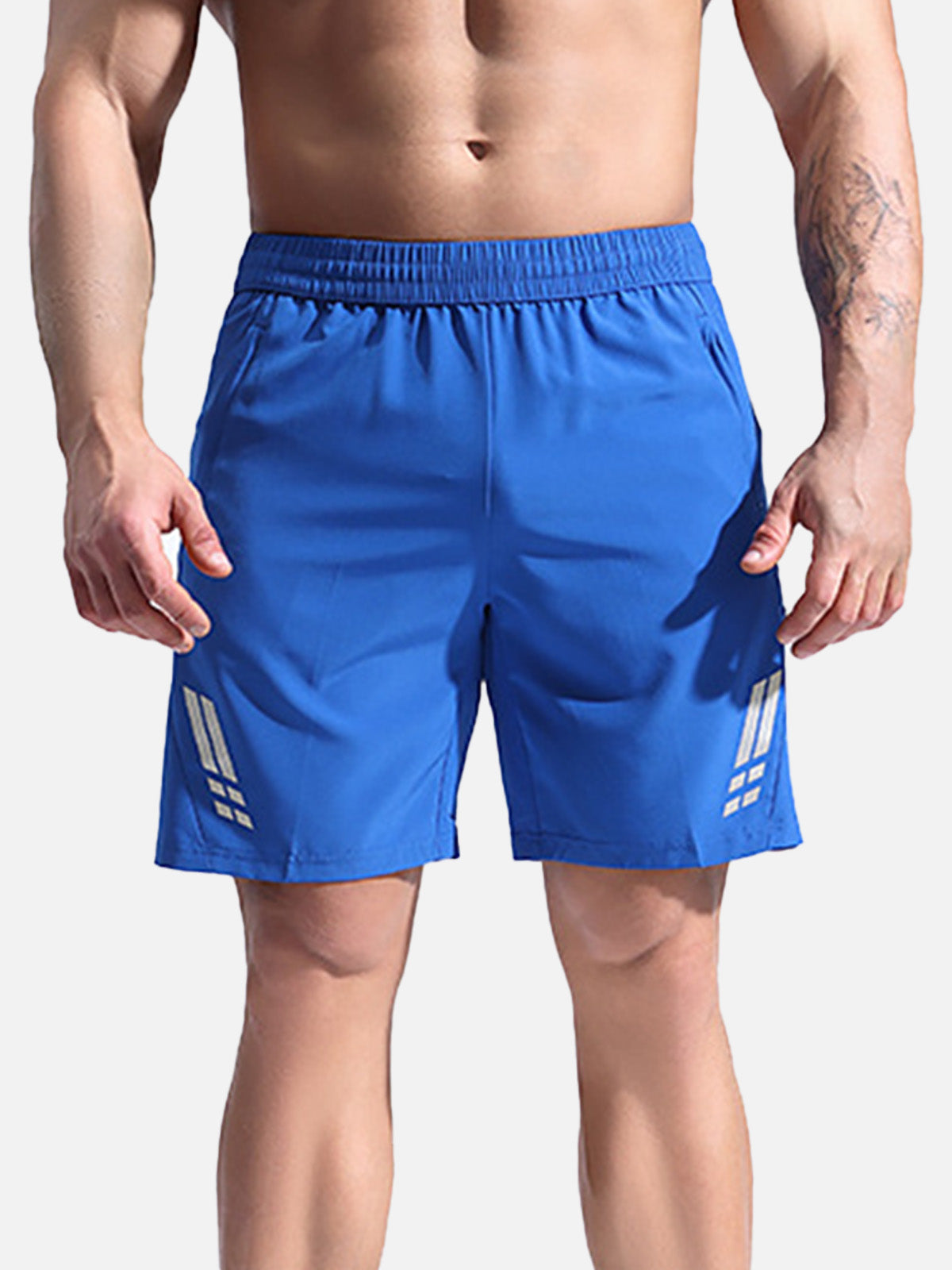 Men’s Art Pattern Swim Trunks Shorts Quick Dry Retro Striped Active Sports