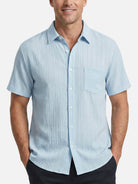 Men's Textured Short Sleeve Button-Up Shirt Eleven Oasis