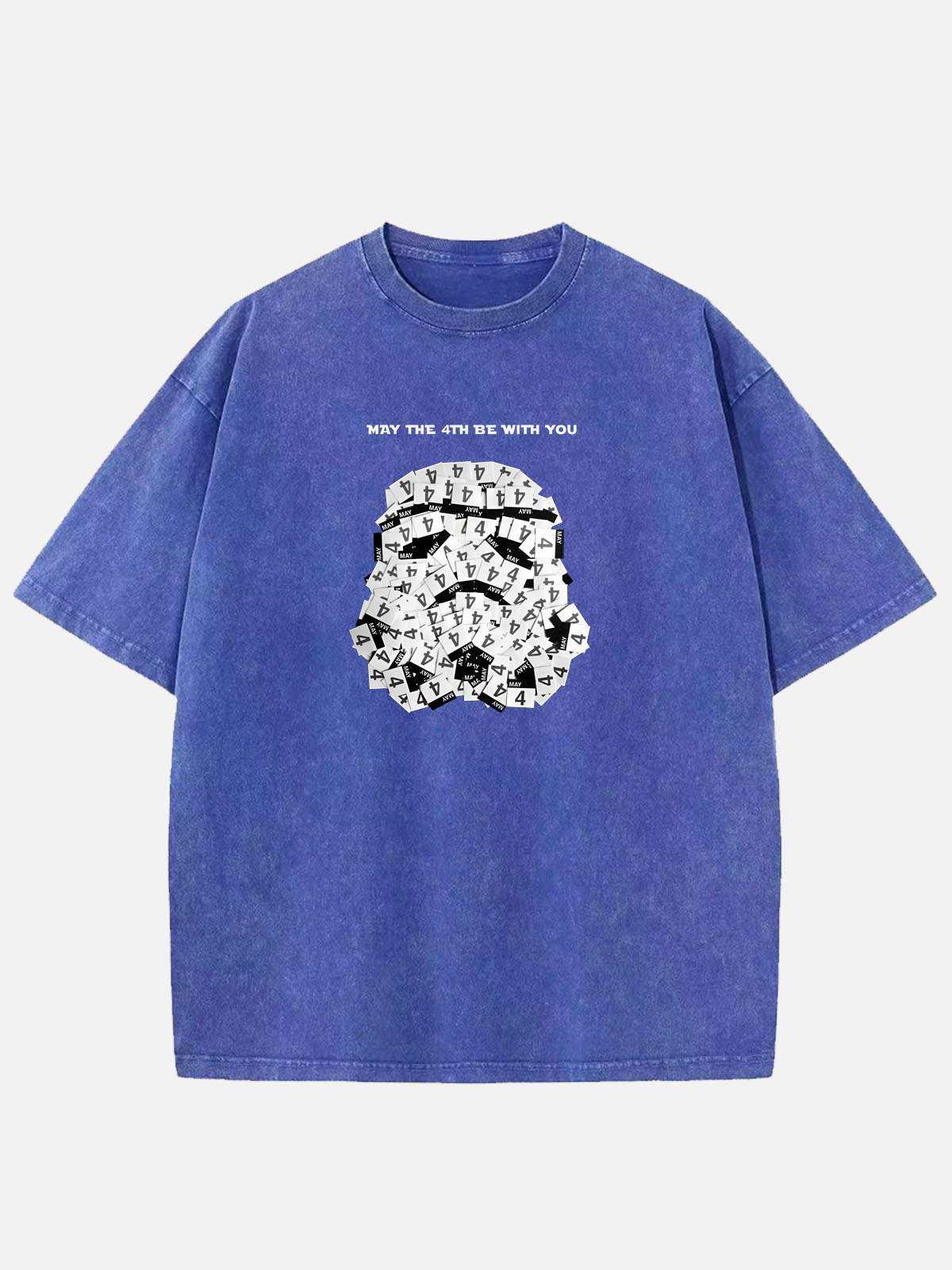 Men’s Science Fiction Cotton Round Neck Short Sleeve T - Shirt Star Wars MAY THE FOURTH BE WITH YOU Eleven Oasis
