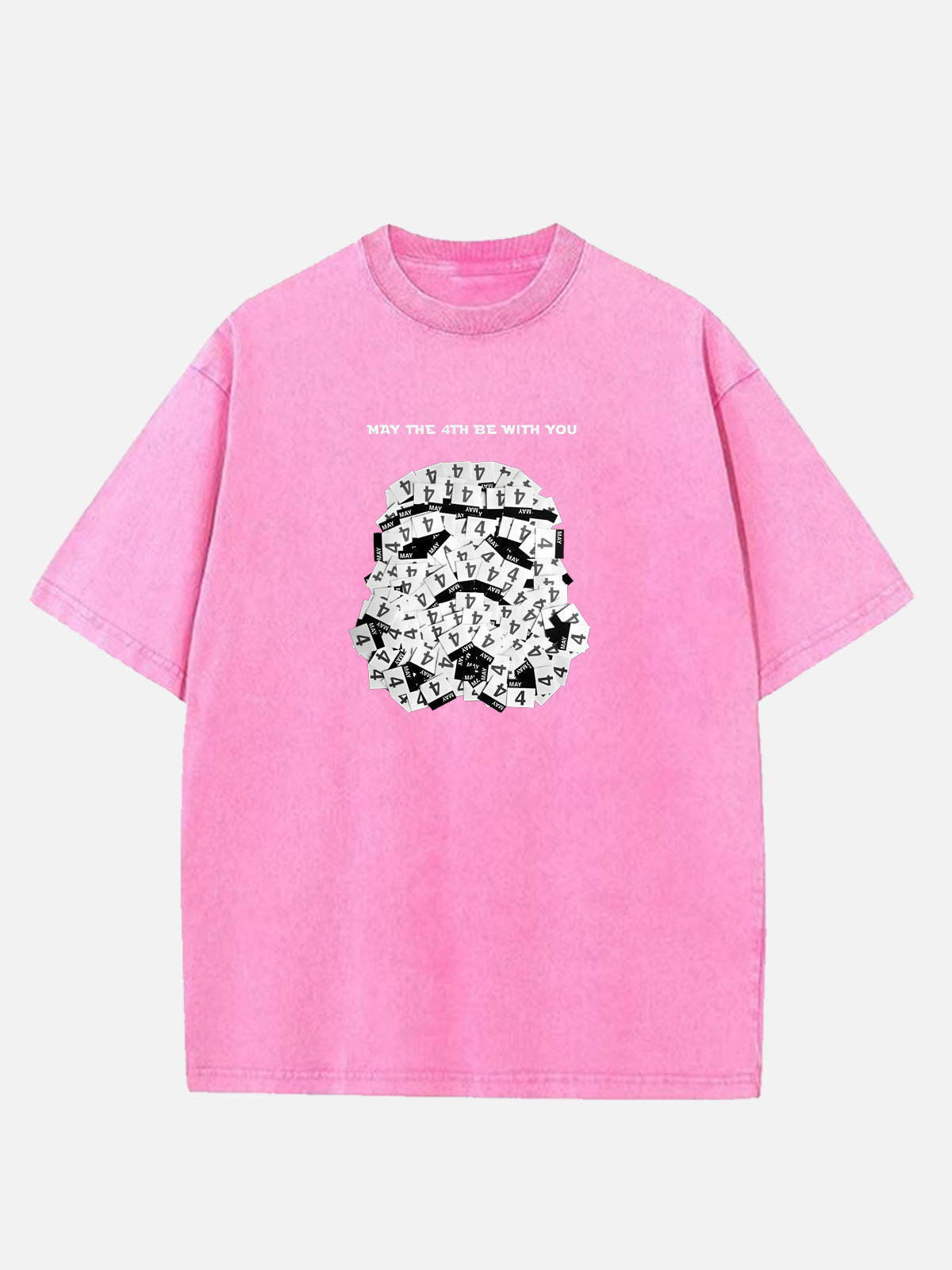 Men’s Science Fiction Cotton Round Neck Short Sleeve T - Shirt Star Wars MAY THE FOURTH BE WITH YOU Eleven Oasis