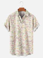 Men's BBQ Print Moisture Wicking Fabric Trendy Lapel Short Sleeve ShirtMens short sleeve shirts Big and tall Mens shirts Short sleeve shirts for men Mens 4xl shirts Casual short sleeve shirts