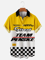 Men's Car Racing Short Sleeve ShirtMens short sleeve shirts Big and tall Mens shirts Short sleeve shirts for men Mens 4xl shirts Casual short sleeve shirts