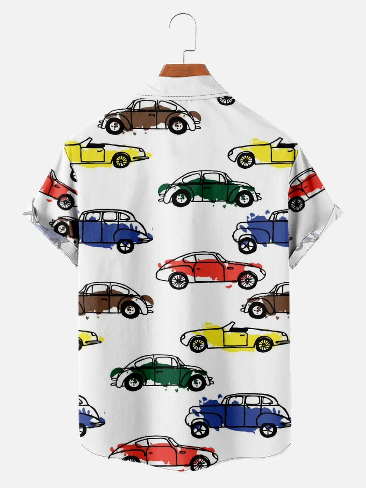 Men's Classic Car Print Short Sleeve ShirtMens short sleeve shirts Big and tall Mens shirts Short sleeve shirts for men Mens 4xl shirts Casual short sleeve shirts