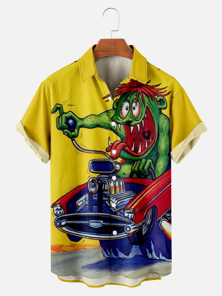 Men's Mother's Worry Hot Rod Short Sleeve ShirtMens short sleeve shirts Big and tall Mens shirts Short sleeve shirts for men Mens 4xl shirts Casual short sleeve shirts