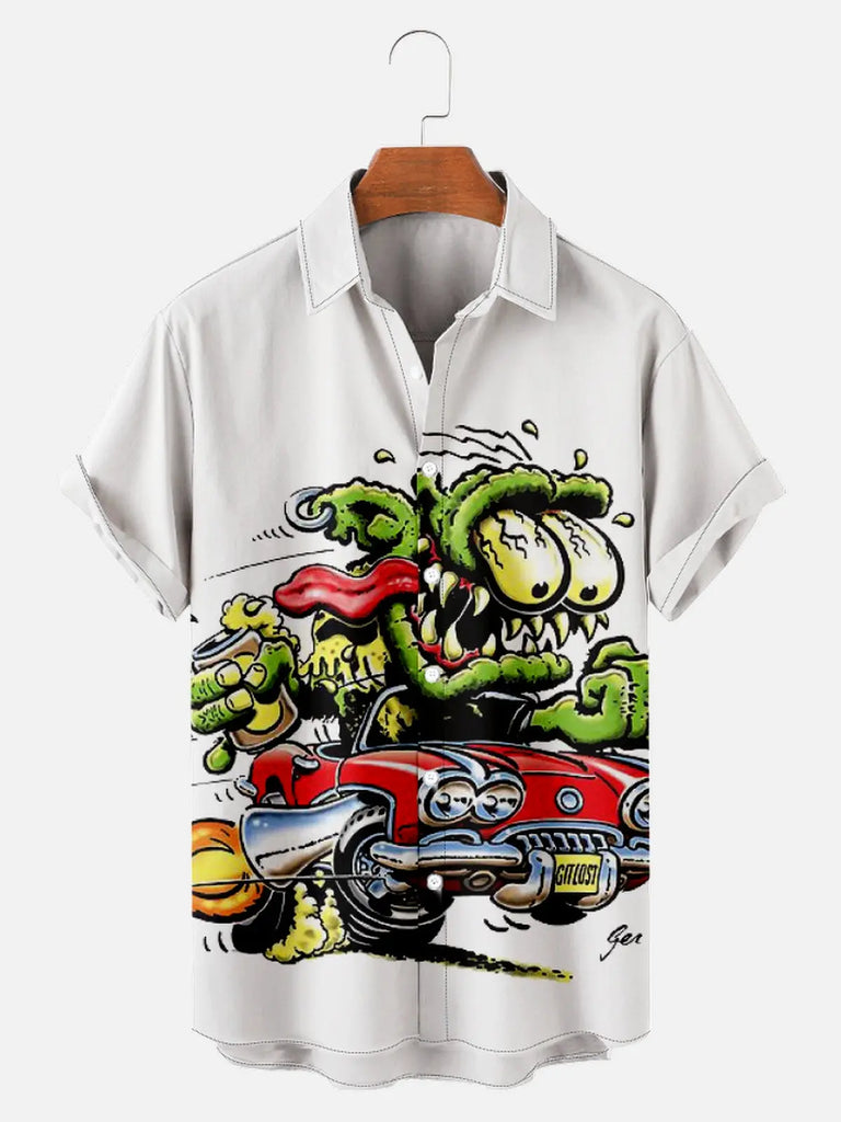 Men's Ghost Fink Hot Rod Short Sleeve ShirtMens short sleeve shirts Big and tall Mens shirts Short sleeve shirts for men Mens 4xl shirts Casual short sleeve shirts
