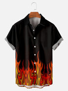 Men's Hot Rod Classic Flame Pattern Short Sleeve ShirtMens short sleeve shirts Big and tall Mens shirts Short sleeve shirts for men Mens 4xl shirts Casual short sleeve shirts