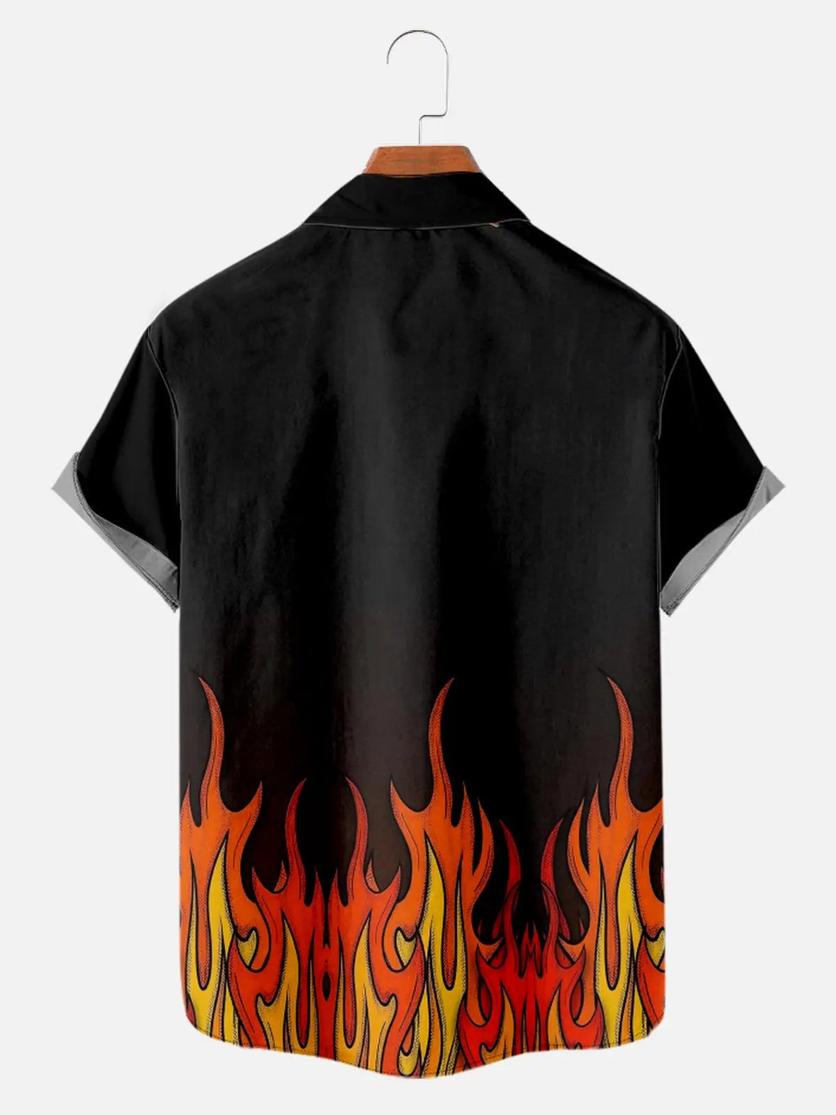 Men's Hot Rod Classic Flame Pattern Short Sleeve ShirtMens short sleeve shirts Big and tall Mens shirts Short sleeve shirts for men Mens 4xl shirts Casual short sleeve shirts