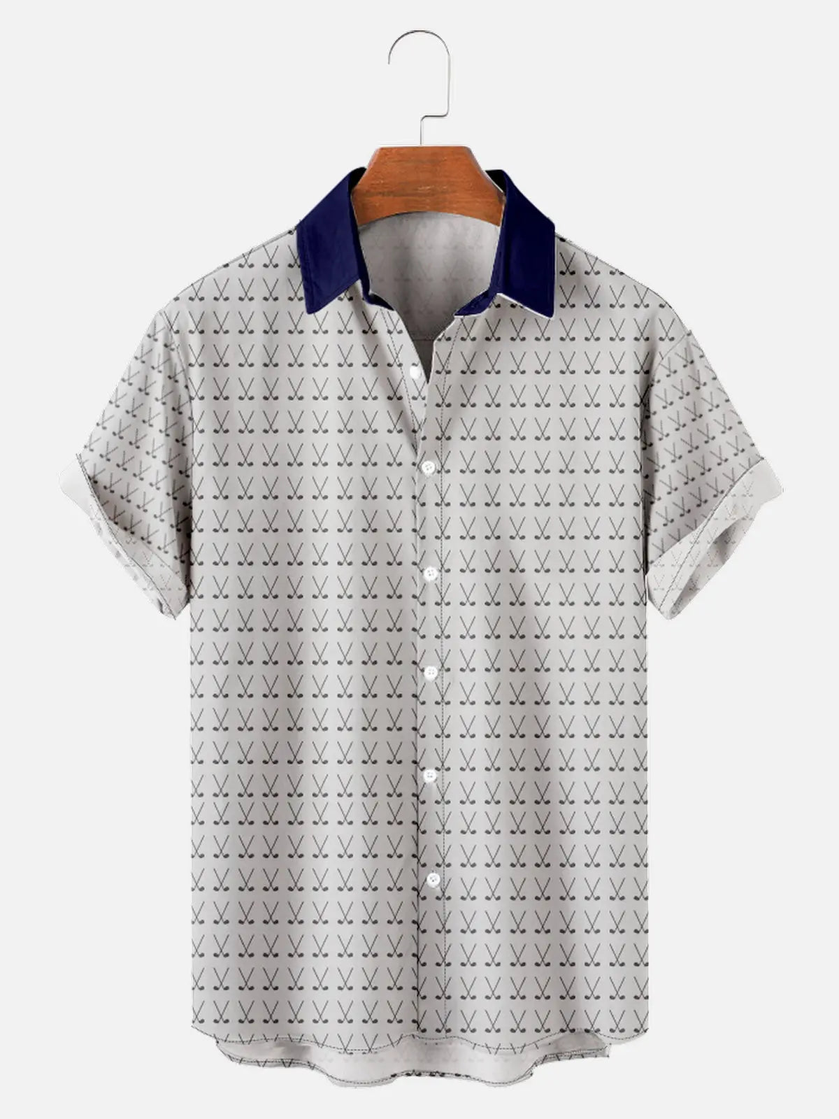 Men's Simple Golf Putters All Over Print Short Sleeve ShirtMens short sleeve shirts Big and tall Mens shirts Short sleeve shirts for men Mens 4xl shirts Casual short sleeve shirts