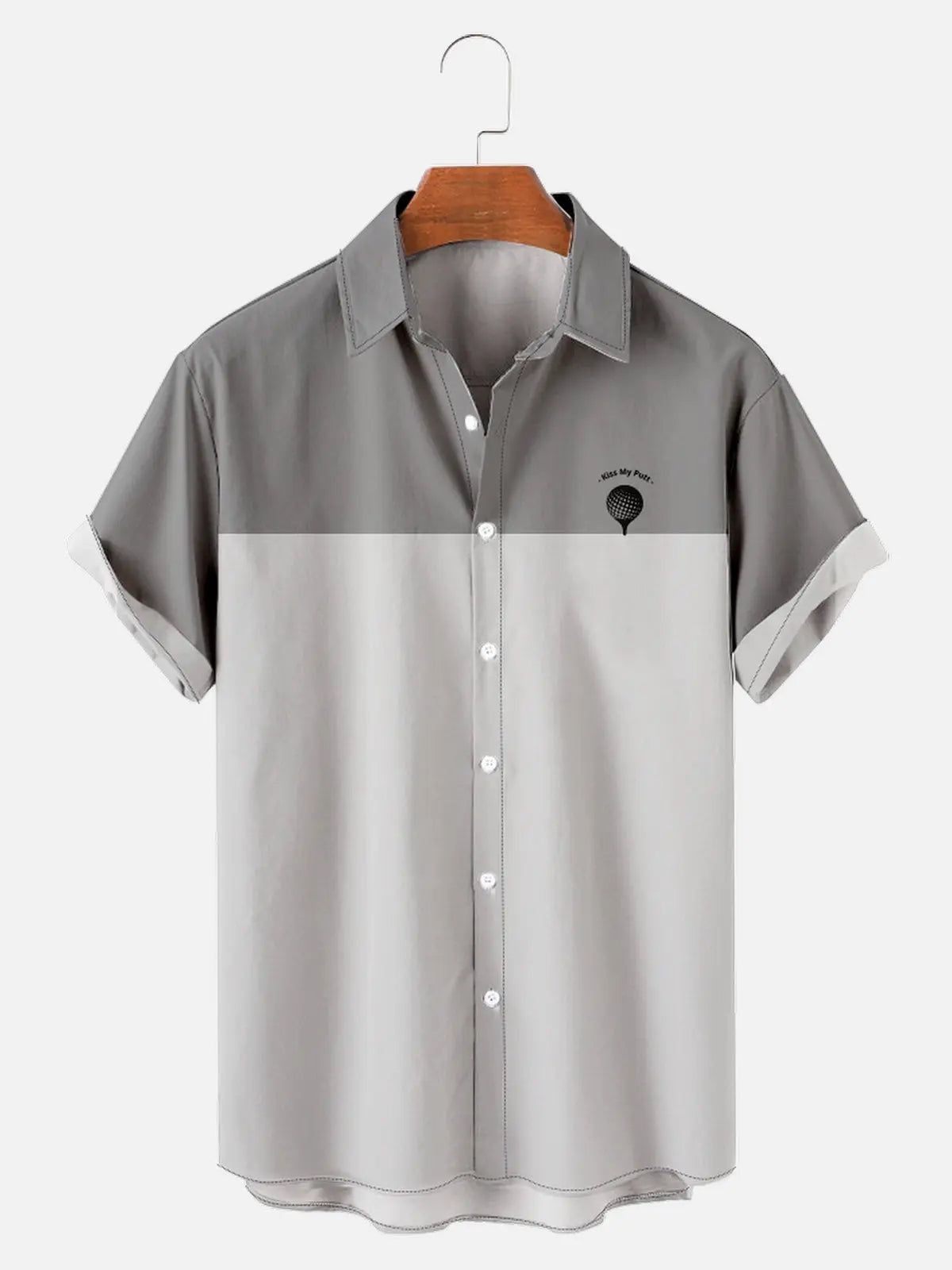Men's Everyday Golf Ball Badge Short Sleeve ShirtMens short sleeve shirts Big and tall Mens shirts Short sleeve shirts for men Mens 4xl shirts Casual short sleeve shirts