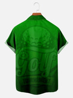 Men's Green Golf Tournament Short Sleeve ShirtMens short sleeve shirts Big and tall Mens shirts Short sleeve shirts for men Mens 4xl shirts Casual short sleeve shirts
