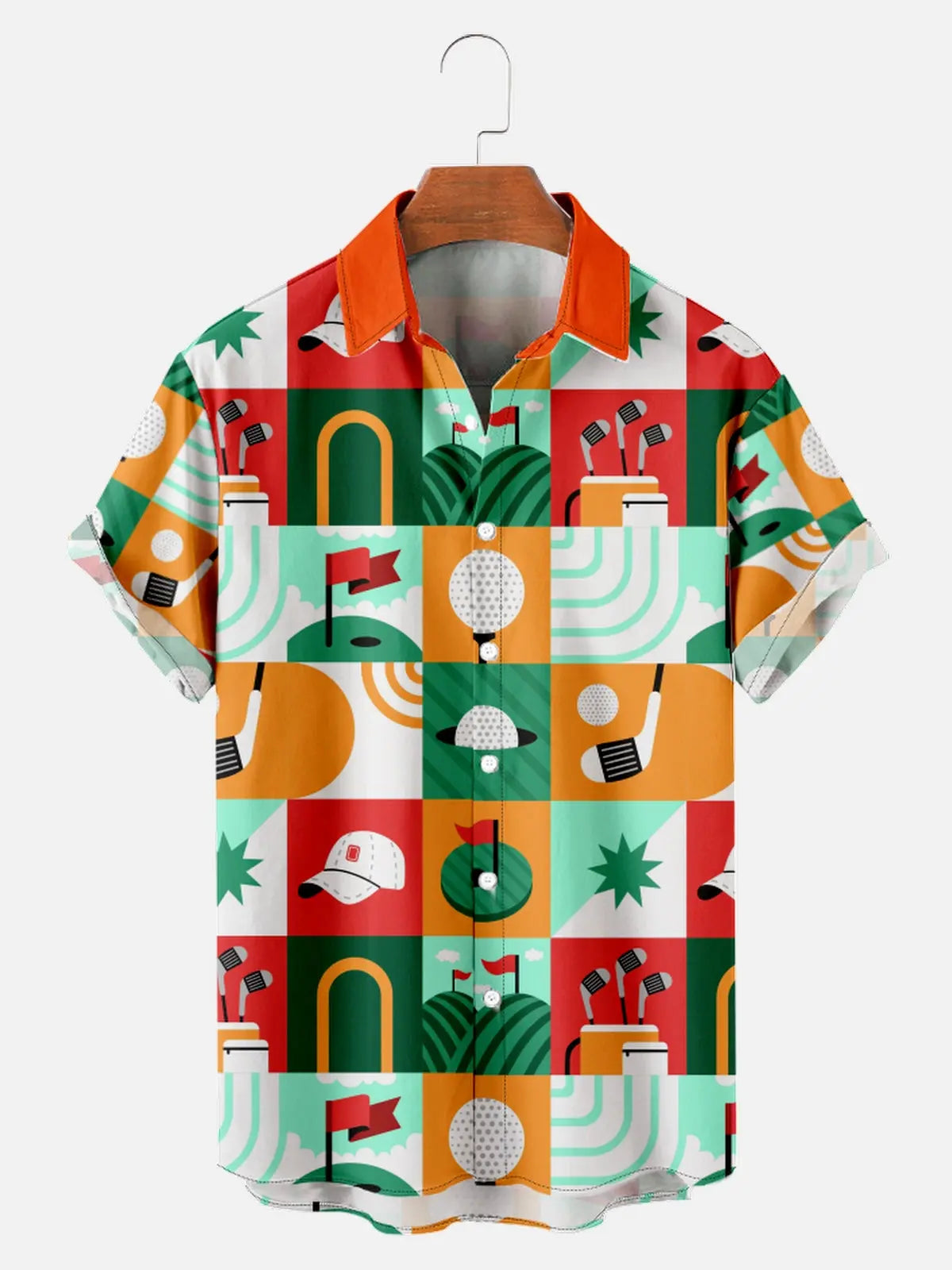 Men's Golf Icon Short Sleeve ShirtMens short sleeve shirts Big and tall Mens shirts Short sleeve shirts for men Mens 4xl shirts Casual short sleeve shirts