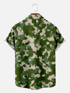 Men's Camo Print with Block Color Short Sleeve ShirtMens short sleeve shirts Big and tall Mens shirts Short sleeve shirts for men Mens 4xl shirts Casual short sleeve shirts