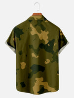 Men's Camo Print Short Sleeve ShirtMens short sleeve shirts Big and tall Mens shirts Short sleeve shirts for men Mens 4xl shirts Casual short sleeve shirts