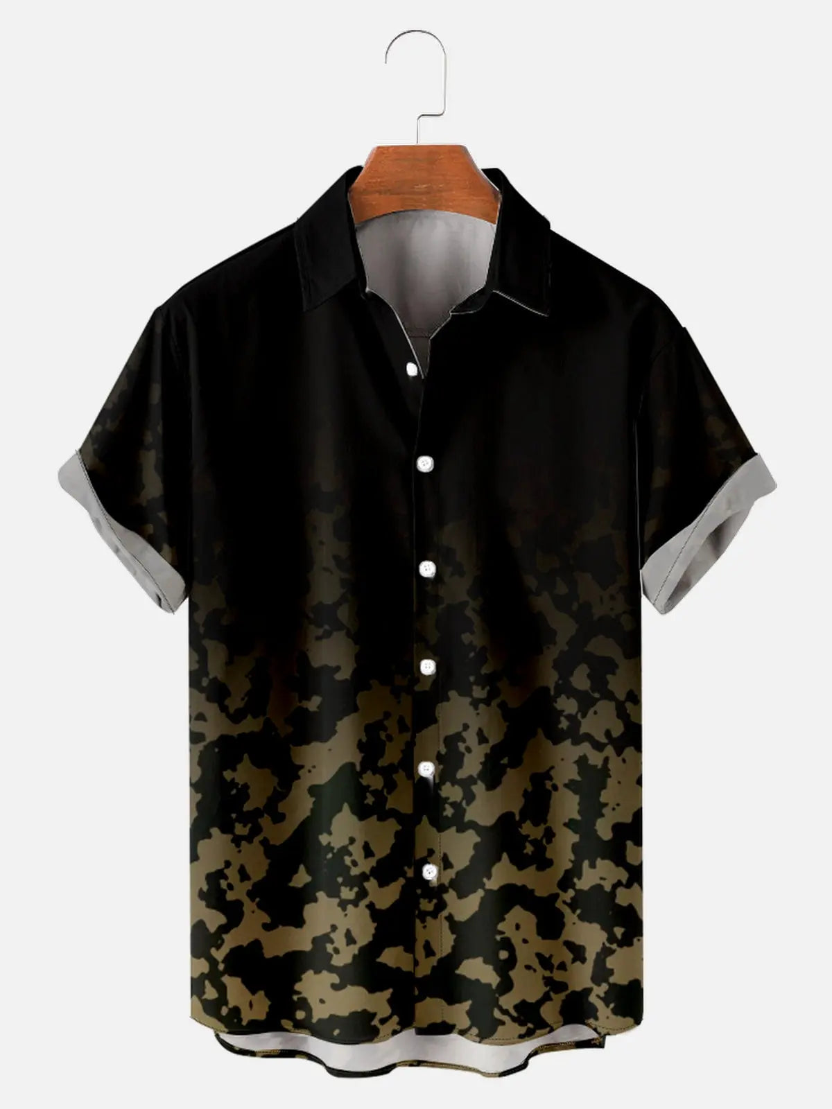 Men's Fading Camo Print Short Sleeve ShirtMens short sleeve shirts Big and tall Mens shirts Short sleeve shirts for men Mens 4xl shirts Casual short sleeve shirts