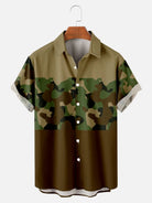 Men's Camo Print with Block Colors Short Sleeve ShirtMens short sleeve shirts Big and tall Mens shirts Short sleeve shirts for men Mens 4xl shirts Casual short sleeve shirts