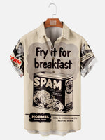 Men's Retro Spam Advertisement Short Sleeve ShirtMens short sleeve shirts Big and tall Mens shirts Short sleeve shirts for men Mens 4xl shirts Casual short sleeve shirts