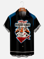 Men's Retro Frosted Flakes Cereal Tony the Tiger Short Sleeve ShirtMens short sleeve shirts Big and tall Mens shirts Short sleeve shirts for men Mens 4xl shirts Casual short sleeve shirts