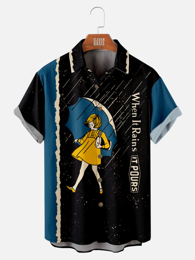 Men's Retro Morton Salt Girl Short Sleeve ShirtMens short sleeve shirts Big and tall Mens shirts Short sleeve shirts for men Mens 4xl shirts Casual short sleeve shirts