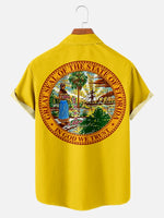 Men's Florida State Alligator Sunshine State Short Sleeve ShirtMens short sleeve shirts Big and tall Mens shirts Short sleeve shirts for men Mens 4xl shirts Casual short sleeve shirts