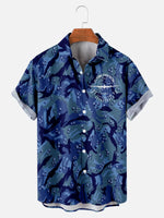 Men's Airforce Inspired Blue Camo Print Short Sleeve ShirtMens short sleeve shirts Big and tall Mens shirts Short sleeve shirts for men Mens 4xl shirts Casual short sleeve shirts