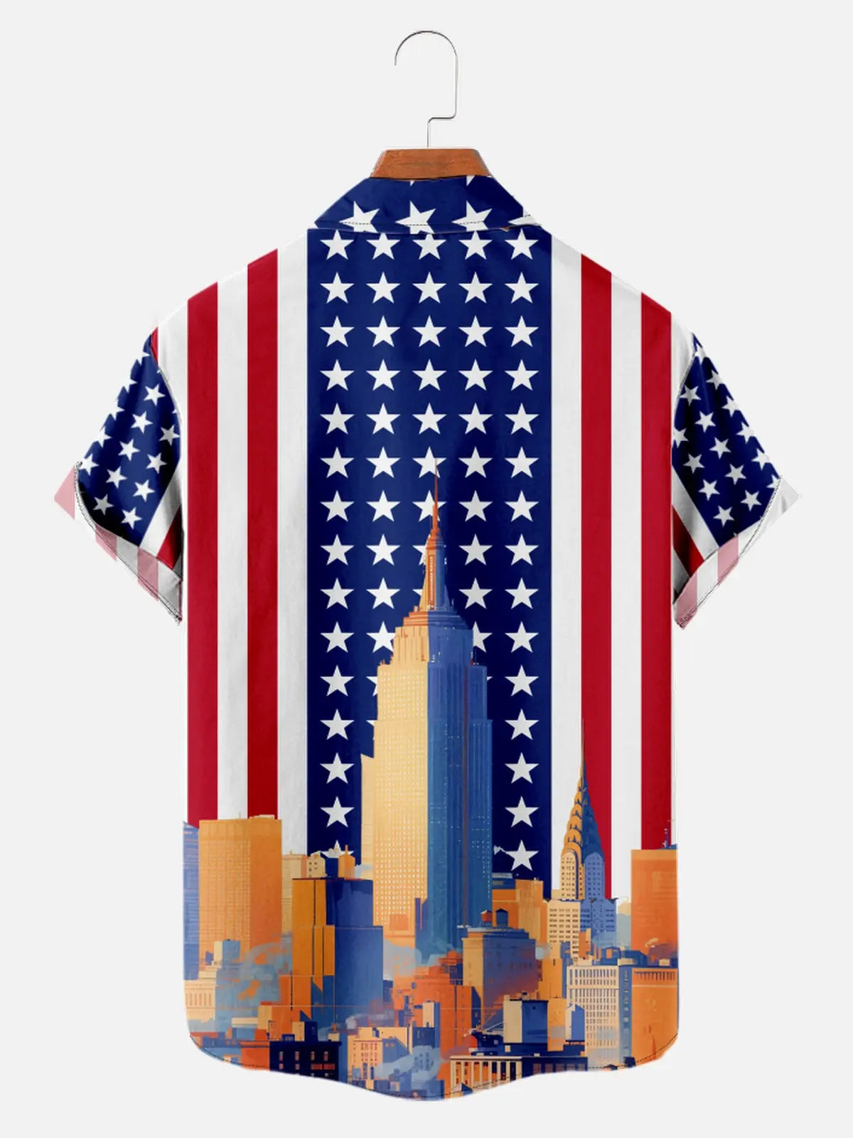 Men's New York State Flag Stars and Stripes Short Sleeve ShirtMens short sleeve shirts Big and tall Mens shirts Short sleeve shirts for men Mens 4xl shirts Casual short sleeve shirts